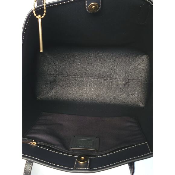 Coach City Tote(CF342) in Navy Blue Monogram Print - Picture 9 of 15